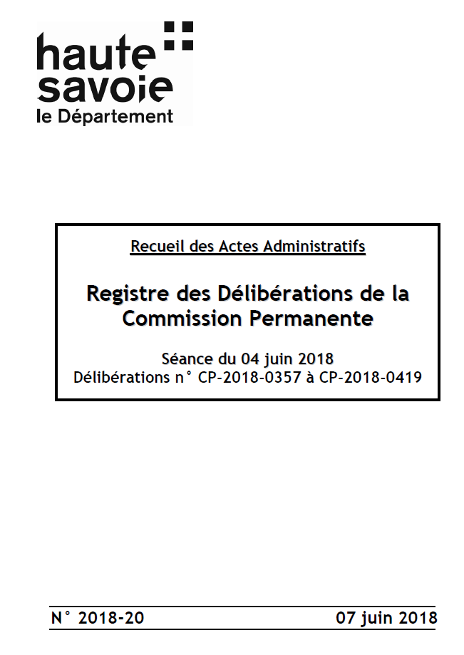 registre des d u00e9lib u00e9rations de la commission permanente